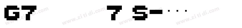 G7 segment7 S字体转换 G7 segment7 S字体转换